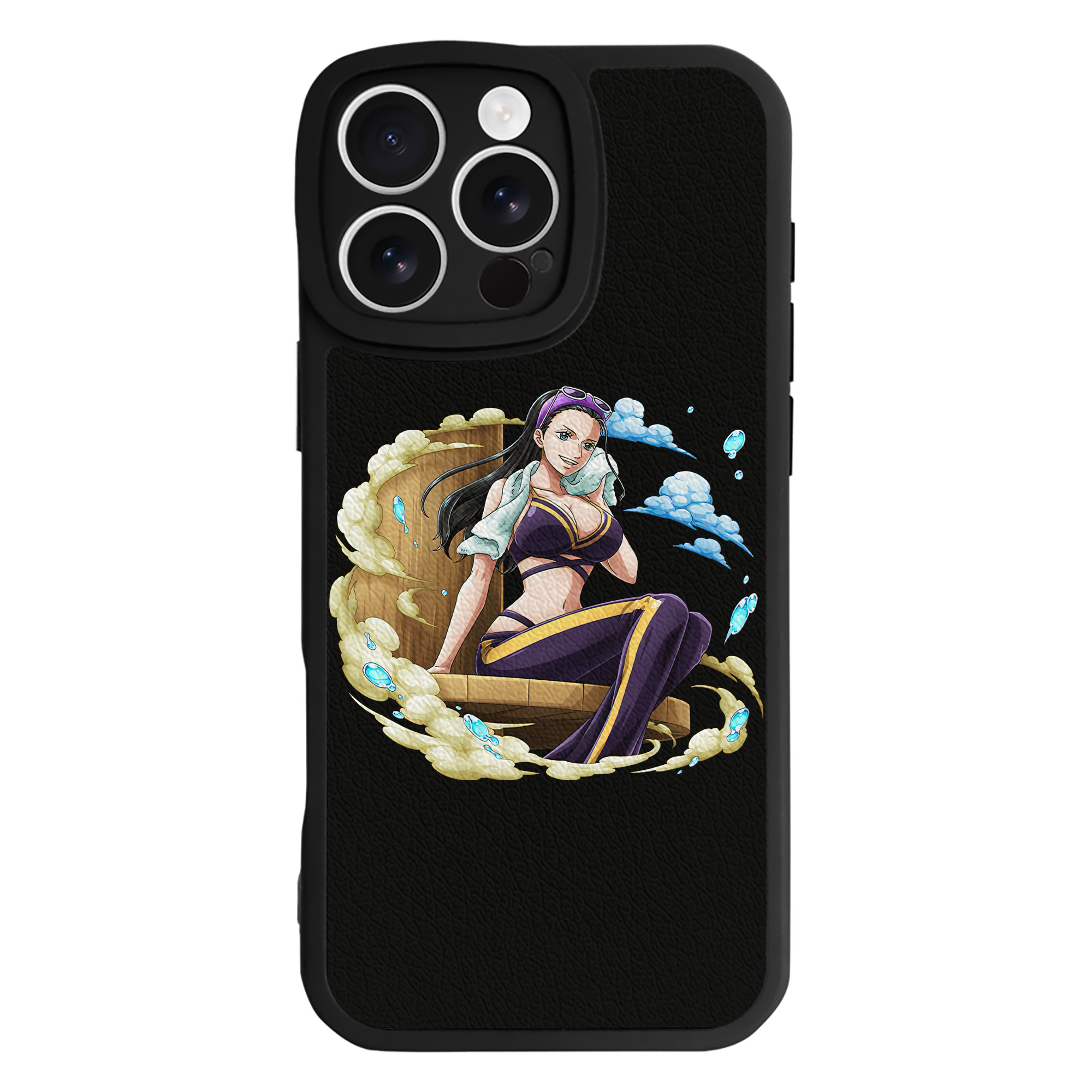 （画像用） ワンピース ニコ・ロビン ONE PIECE Nico Robin 【iPhone 16シリーズ対応】シリコンスマホケース（レザー調） 材質：シリコン